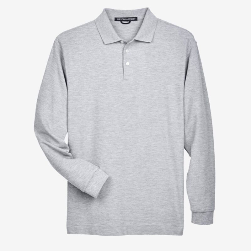 Men's Pima Piqué Long Sleeve Polo Thumbnail