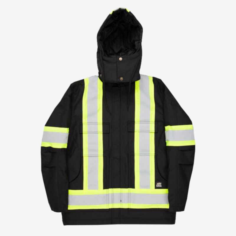 Tall Safety Striped Arctic Insulated Chore Coat Thumbnail